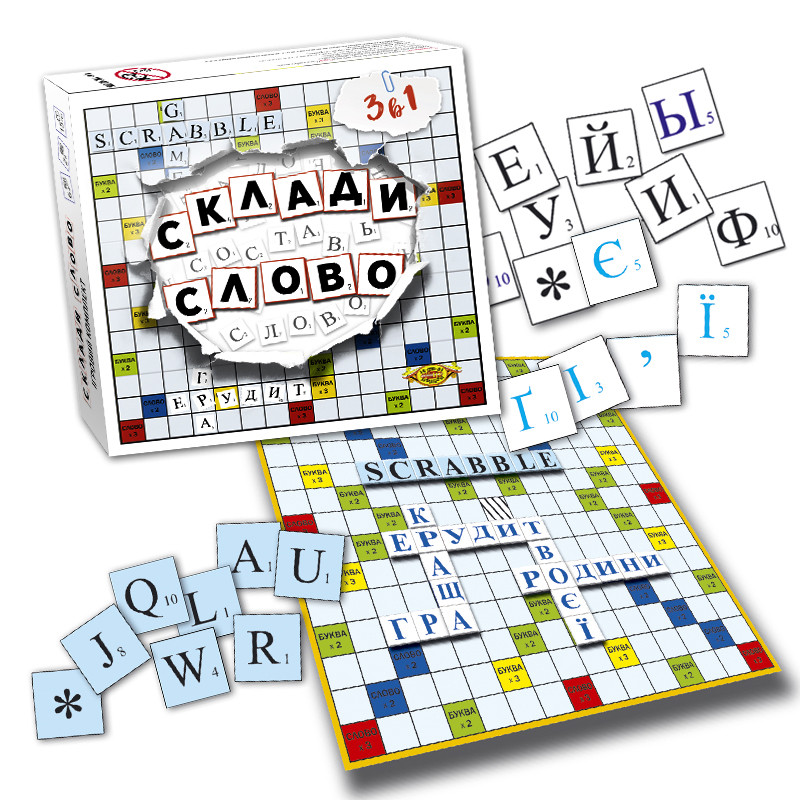 Настольная игра «Составь слово. Эрудит (Scrabble)» MKM0316 от 4-х лет