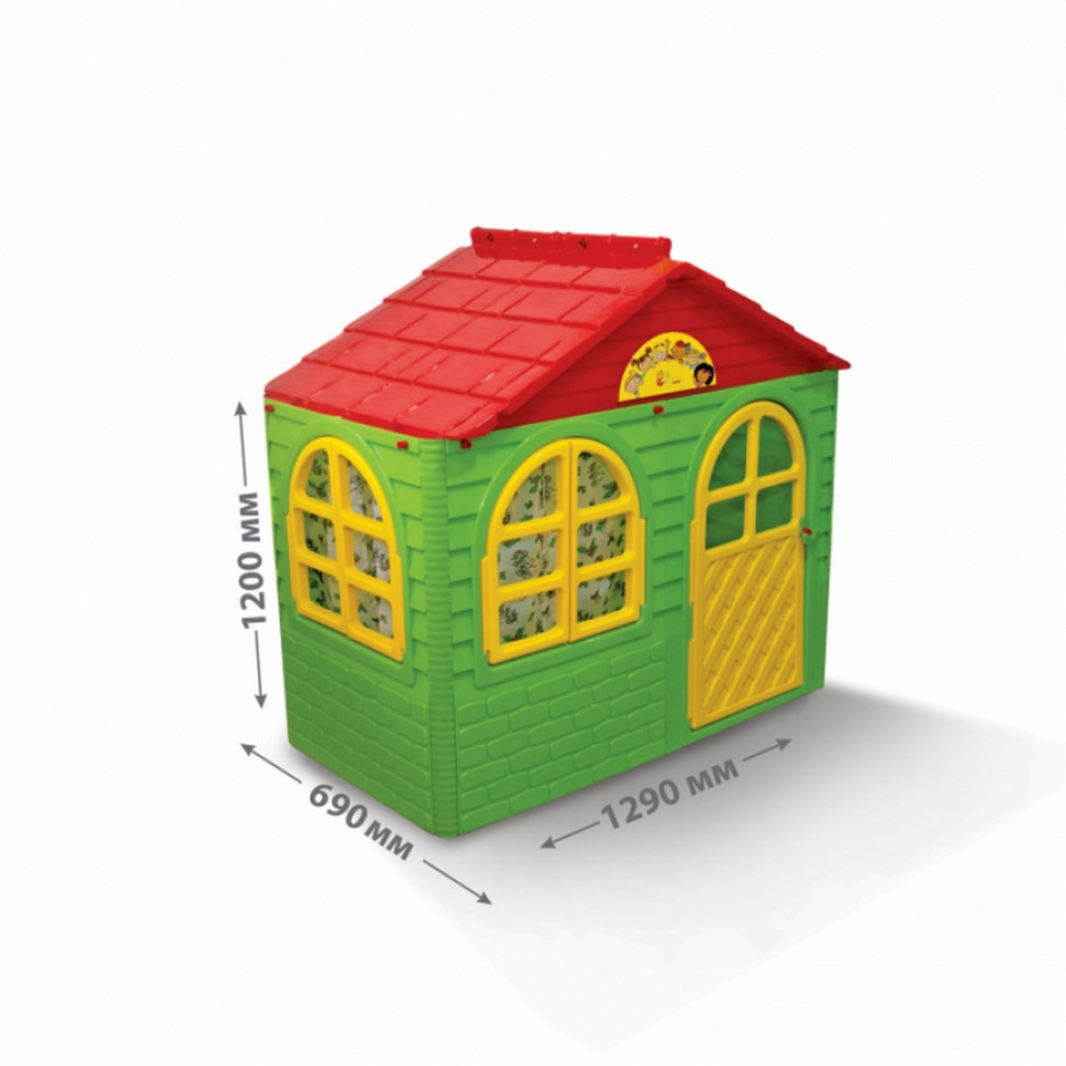Дитячий ігровий Будиночок зі шторками 02550/13 пластиковий
