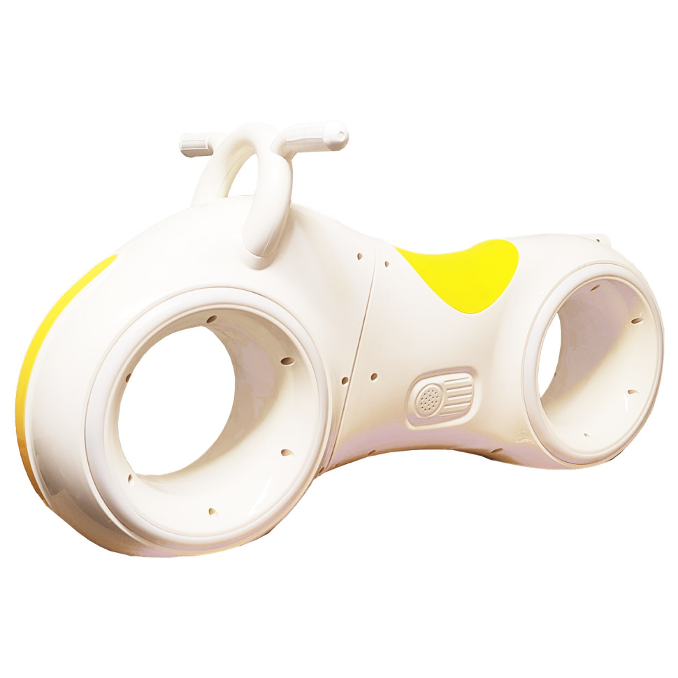 Дитячий толокар Трон Космо-байк Bluetooth Keedo HD-K06 (Біло-Жовтий)