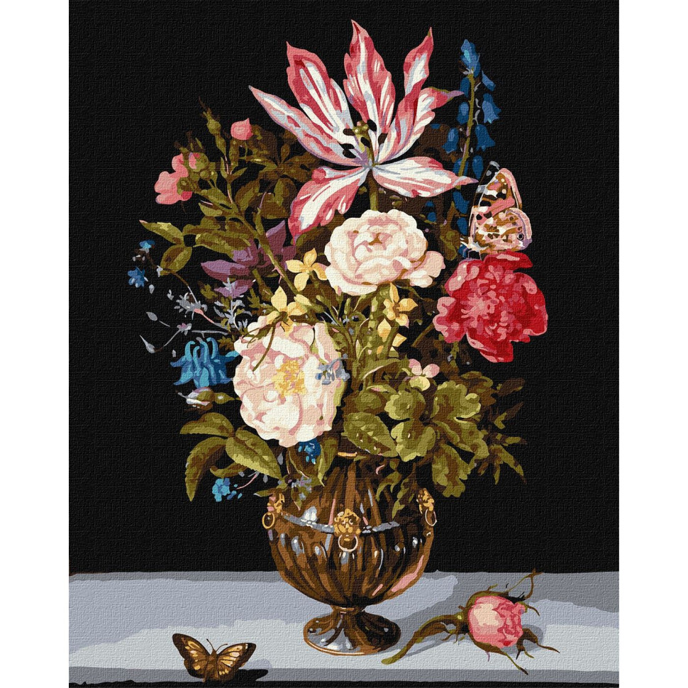 Картина за номерами  “Квітуча композиція” ©Ambrosius Bosschaert de Oude Ідейка KHO3224 40х50 см