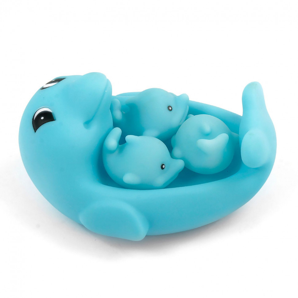 Іграшка качечка для ванної ZT8891 з пищалкою  (Дельфінчики)